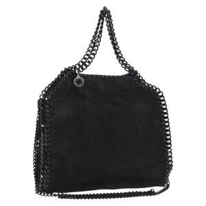 Stella MacCartney Chain Falabella Bag polyester Black Silver 371223 Auth BA8431